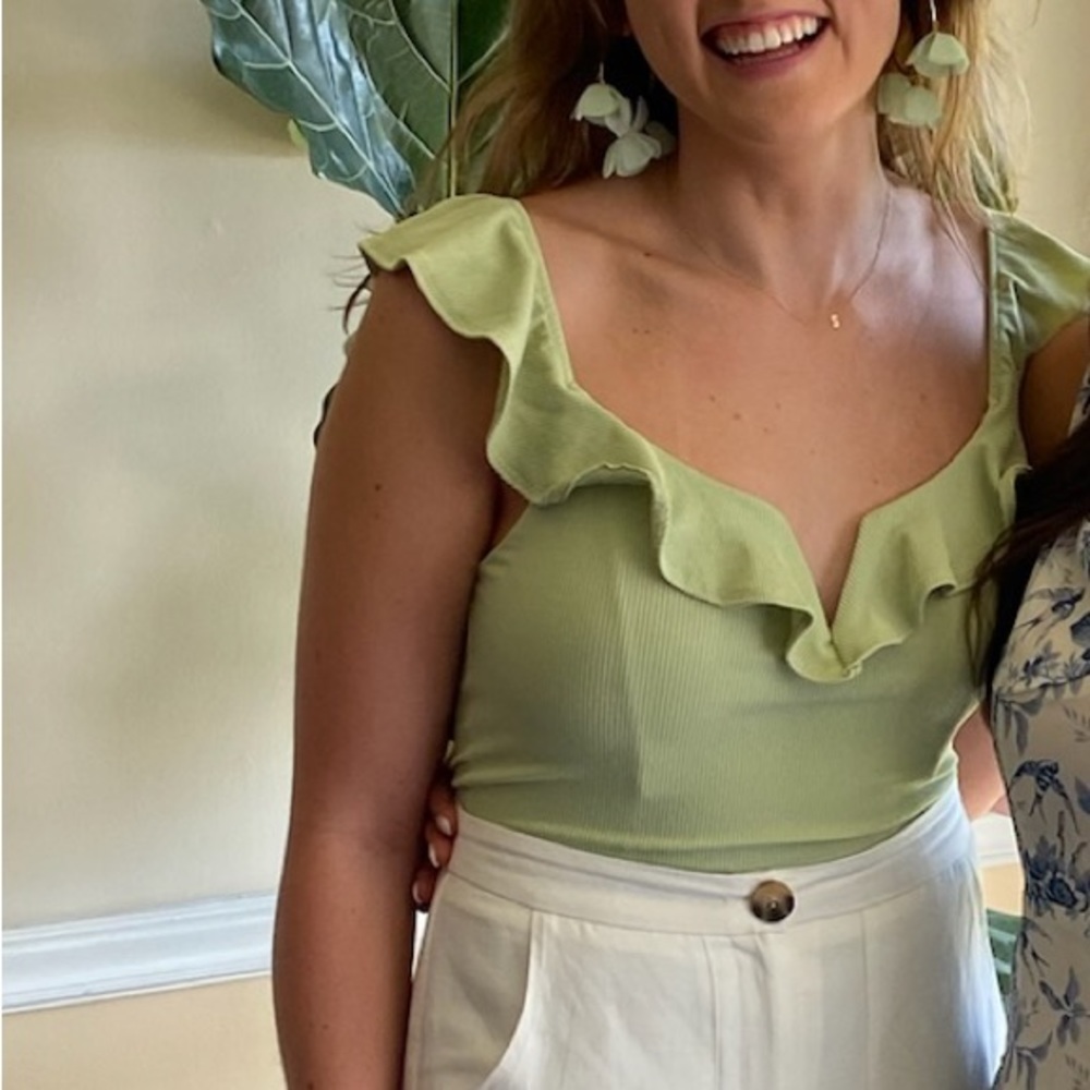 ASTR mint green ruffle top - Picture 4 of 5